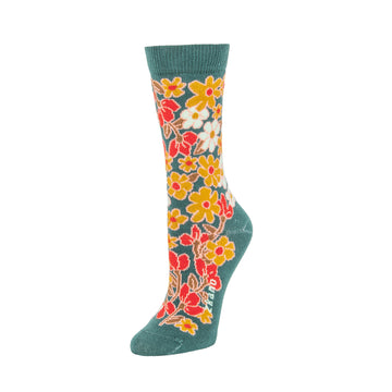 Zkano Women's Socks Wildflowers Harvest Gold