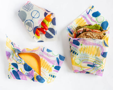 3-Pack S/2M Reusable Food Wrap Nature's Music/Circle Up