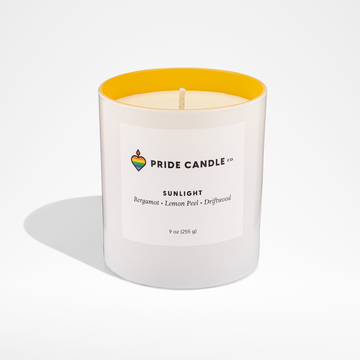 Sunlight Candle: Bergamot-Lemon Peel-Driftwood