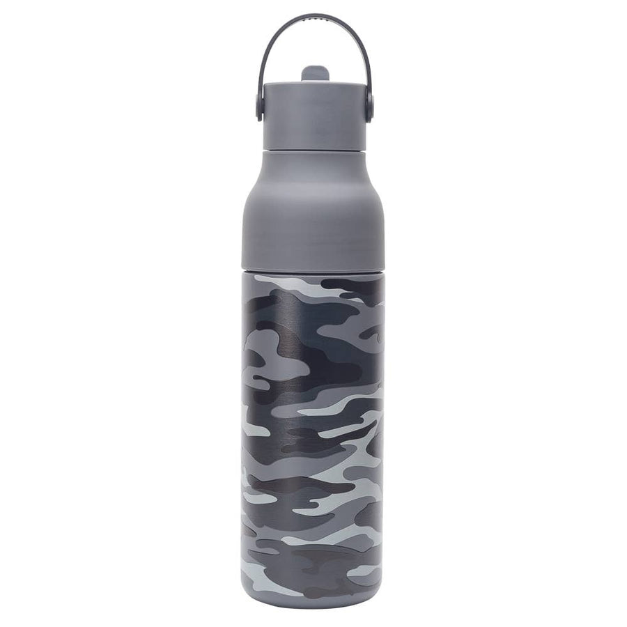 Sport Water Bottle 17oz Grey Camo