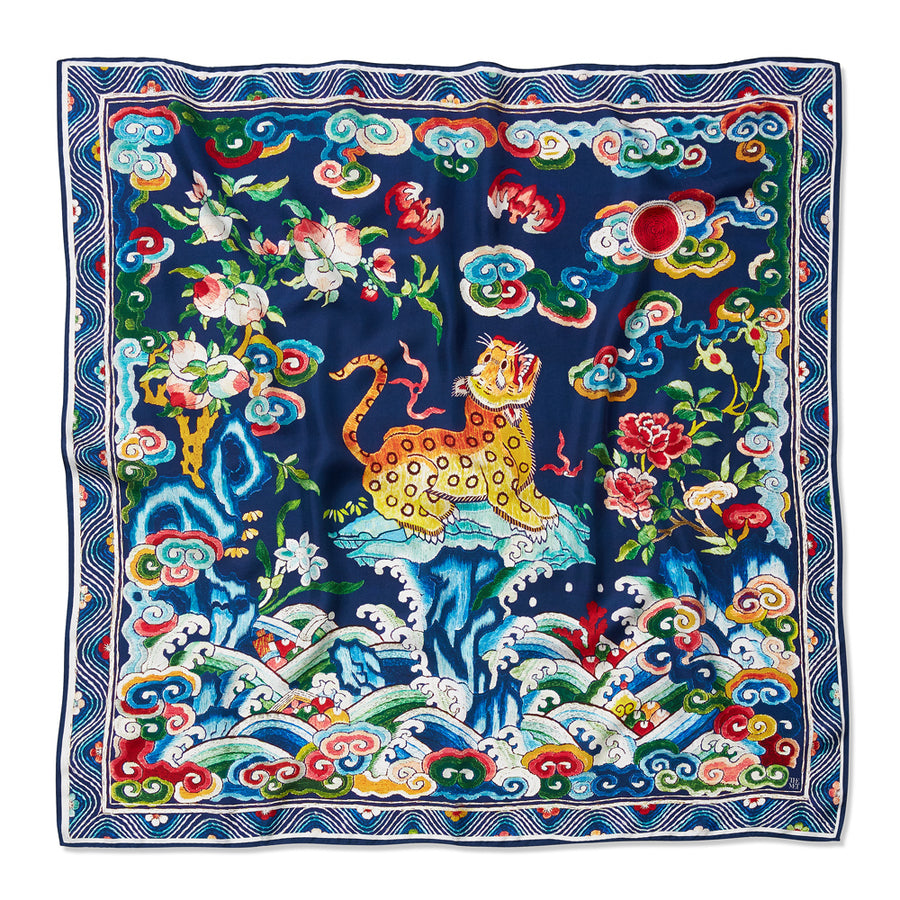 Qing Leopard Square Scarf