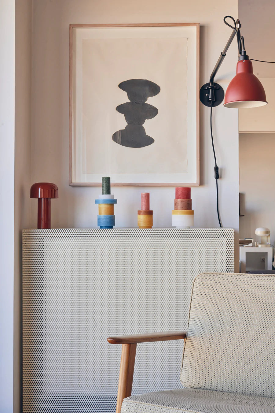 Stack Candle 03 - Yellow Blue