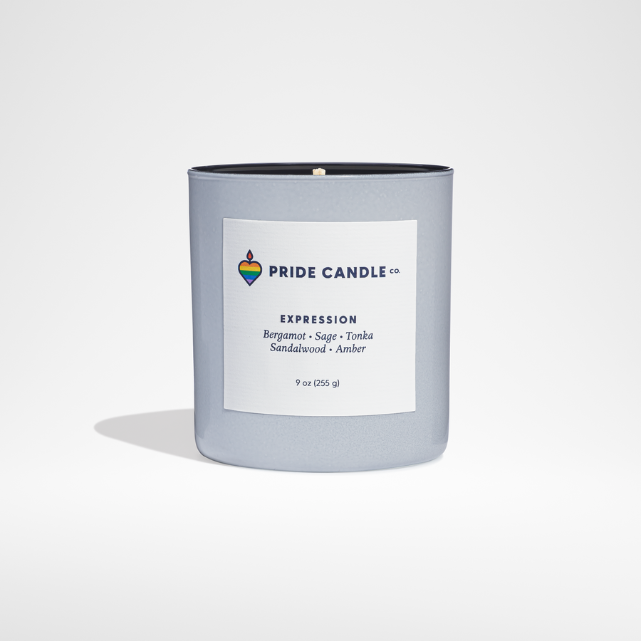 Expression Candle: Bergamot-Sage-Tonka-Sandalwood-Amber