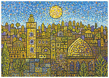 Warm Golden Village Holiday Cards