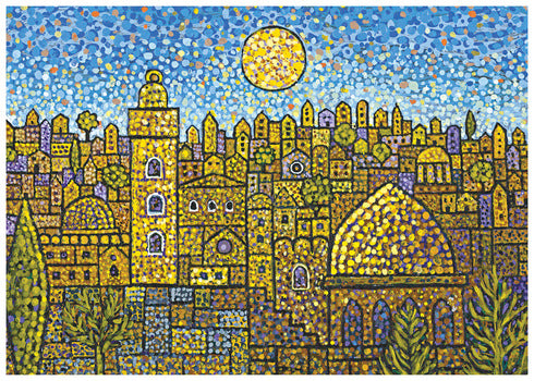 Warm Golden Village Holiday Cards