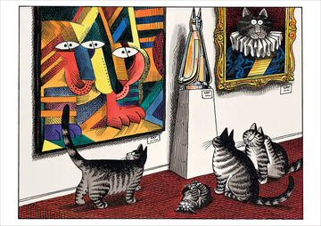 B. Kliban: Cats Viewing Modern Art Notecard
