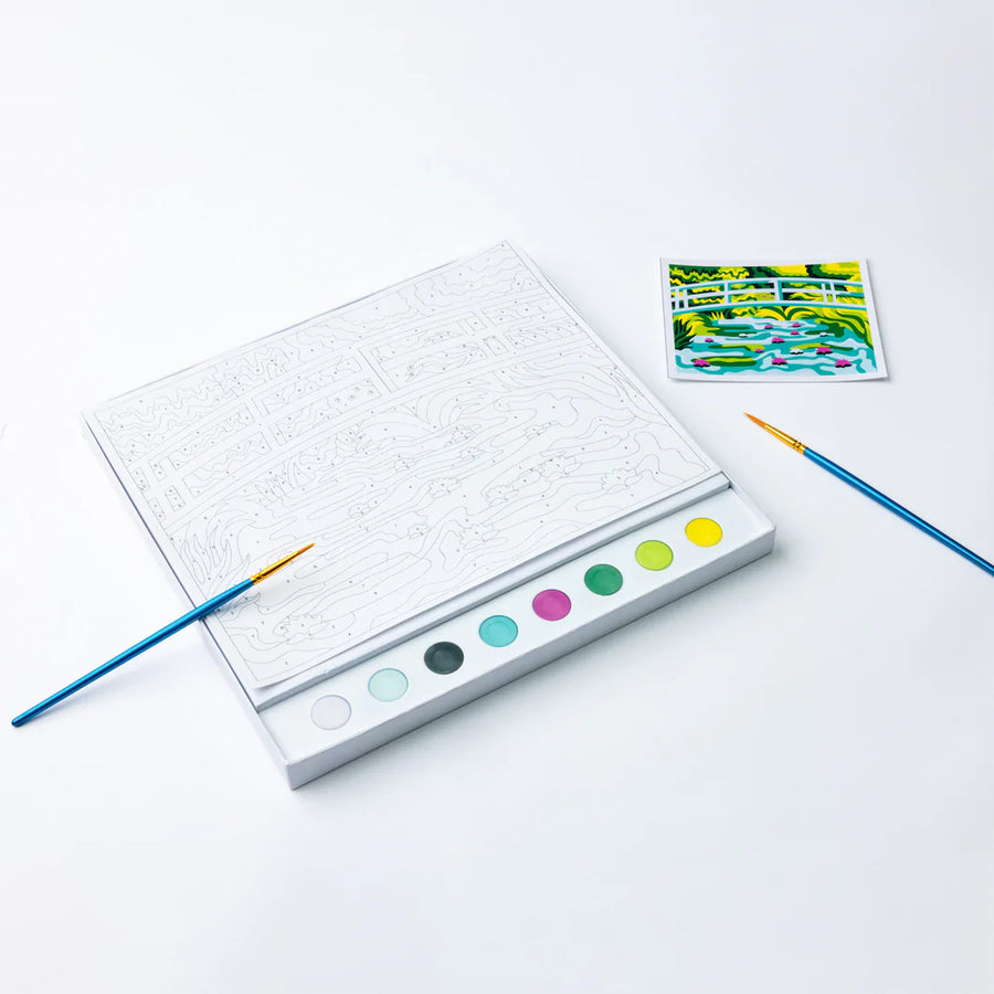 Waterlilies and Japanese Bridge - Paint by Numbers Kit