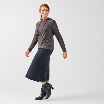 Sweater Skirt Black Heather MEDIUM- Organic Cotton