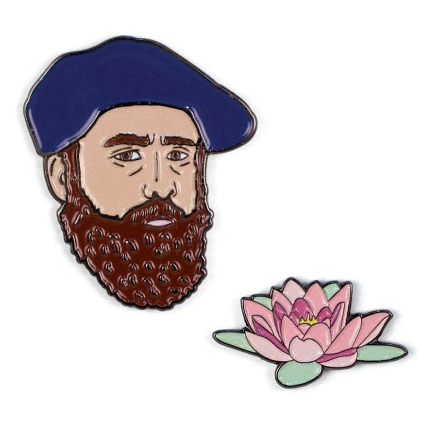 Monet and Water Lily Enamel Pins