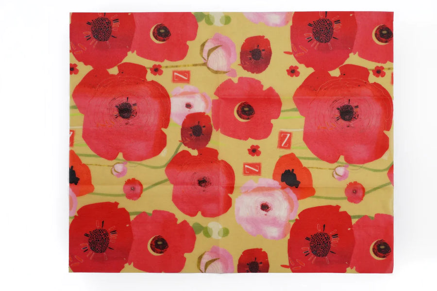 Z Wraps Medium Reusable Beeswax Food Wrap in Painted Poppy