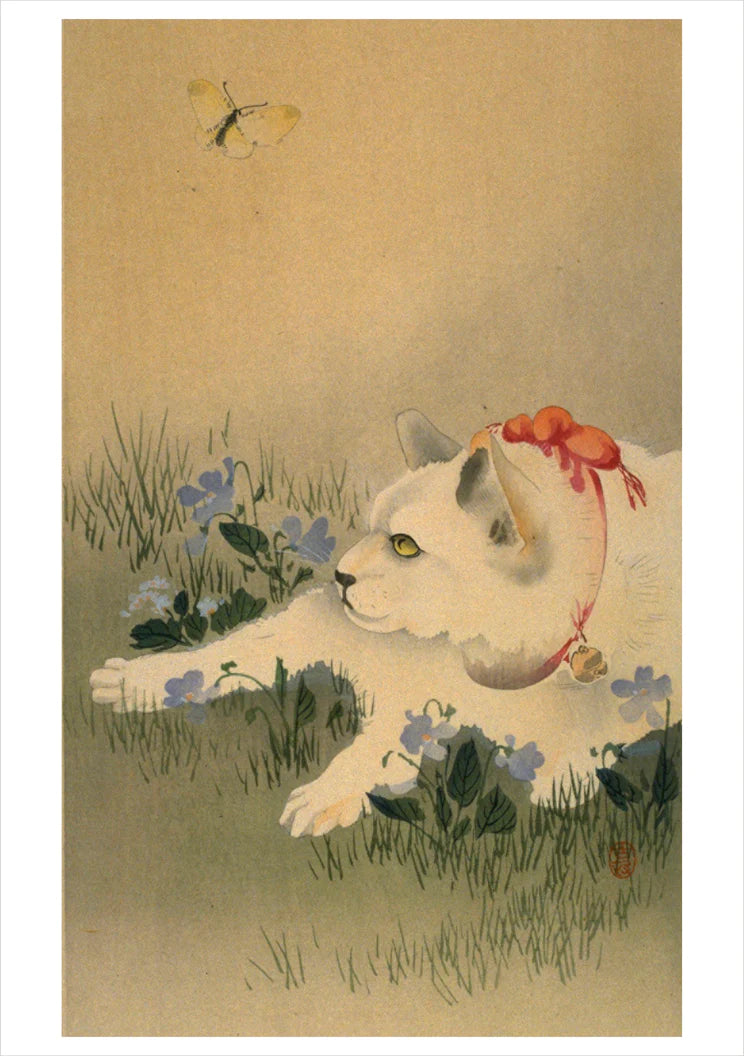 Ohara Koson (Shōson): Cat Notecard