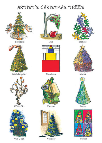 Artist Christmas Trees Holiday Cards