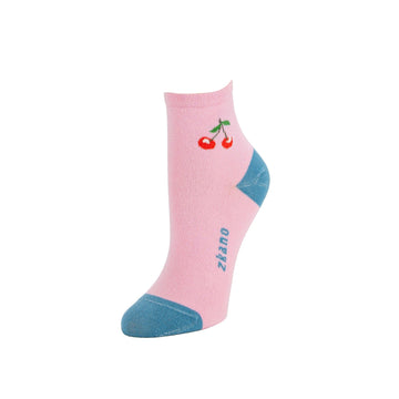 Zkano Cherries Women's Anklet Socks Hibiscus