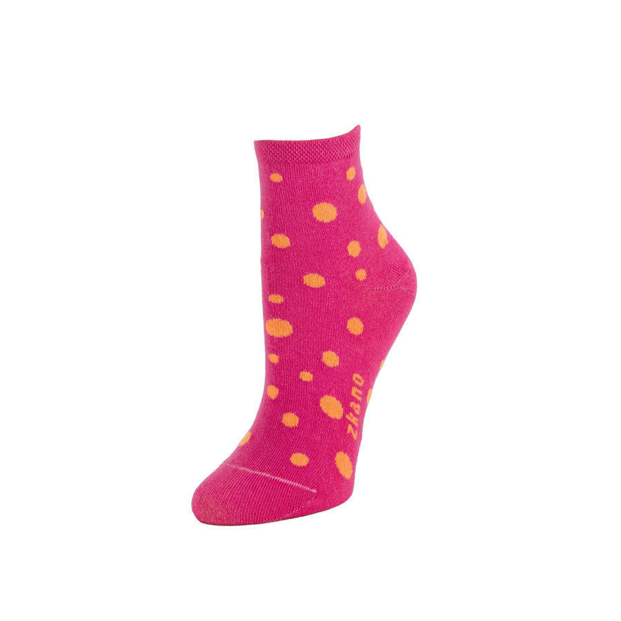 Zkano Floating Dots Women's Anklet Socks Magenta
