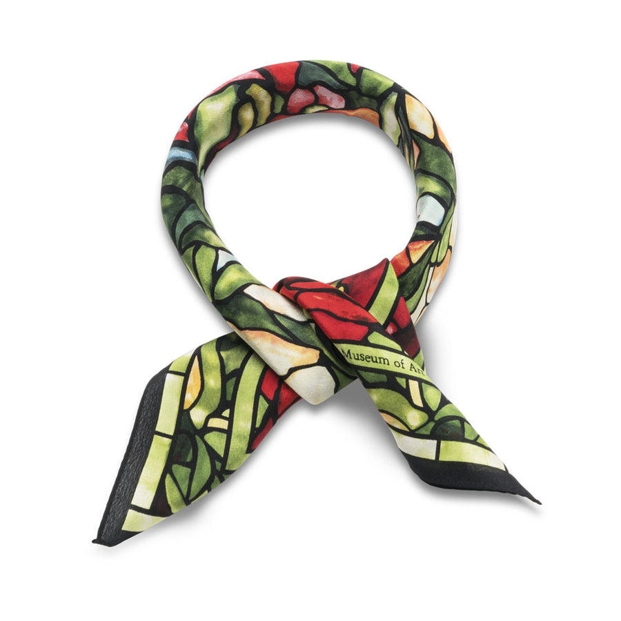 Louis C. Tiffany Peony Silk Neckerchief