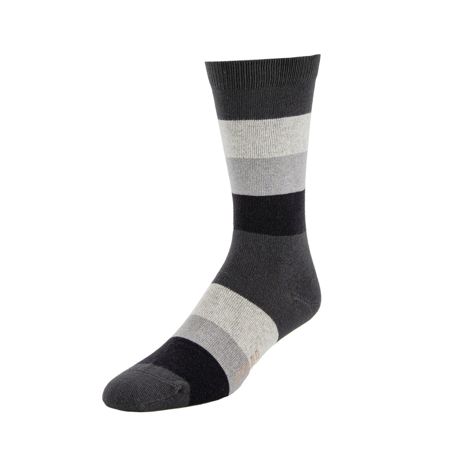 Zkano 50's Stripe Men's Crew Socks Charcoal