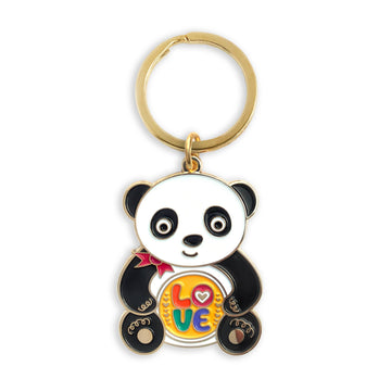 Love Panda Enamel Keychain