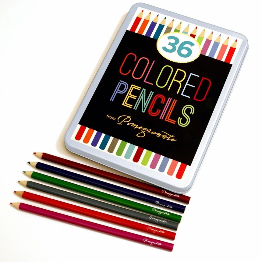 36 Colored Pencils with Tin