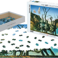 Puzle 1000 piezas Art Dalí Swans reflecting elephants - Abacus Online