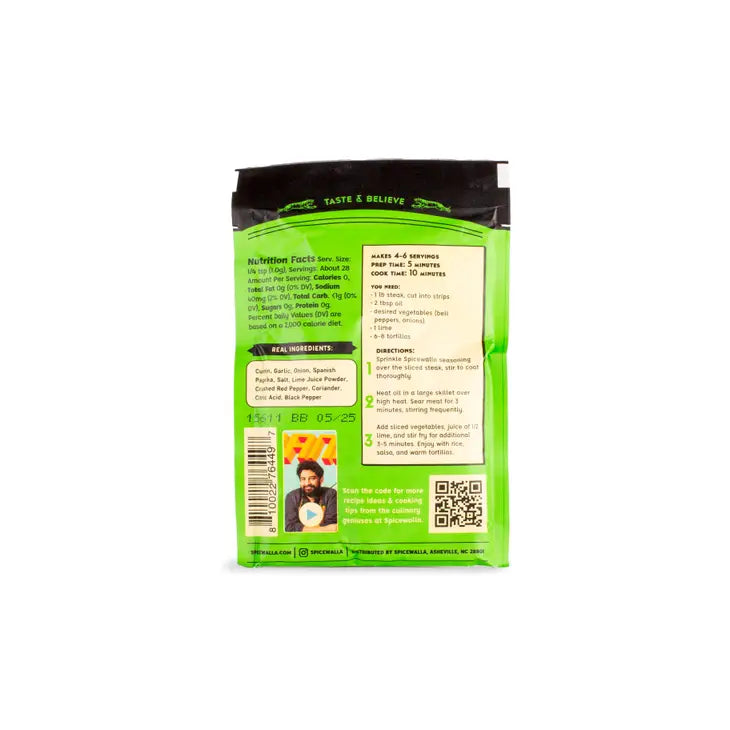 Chilli Lime Steak Fajitas Spice Packet