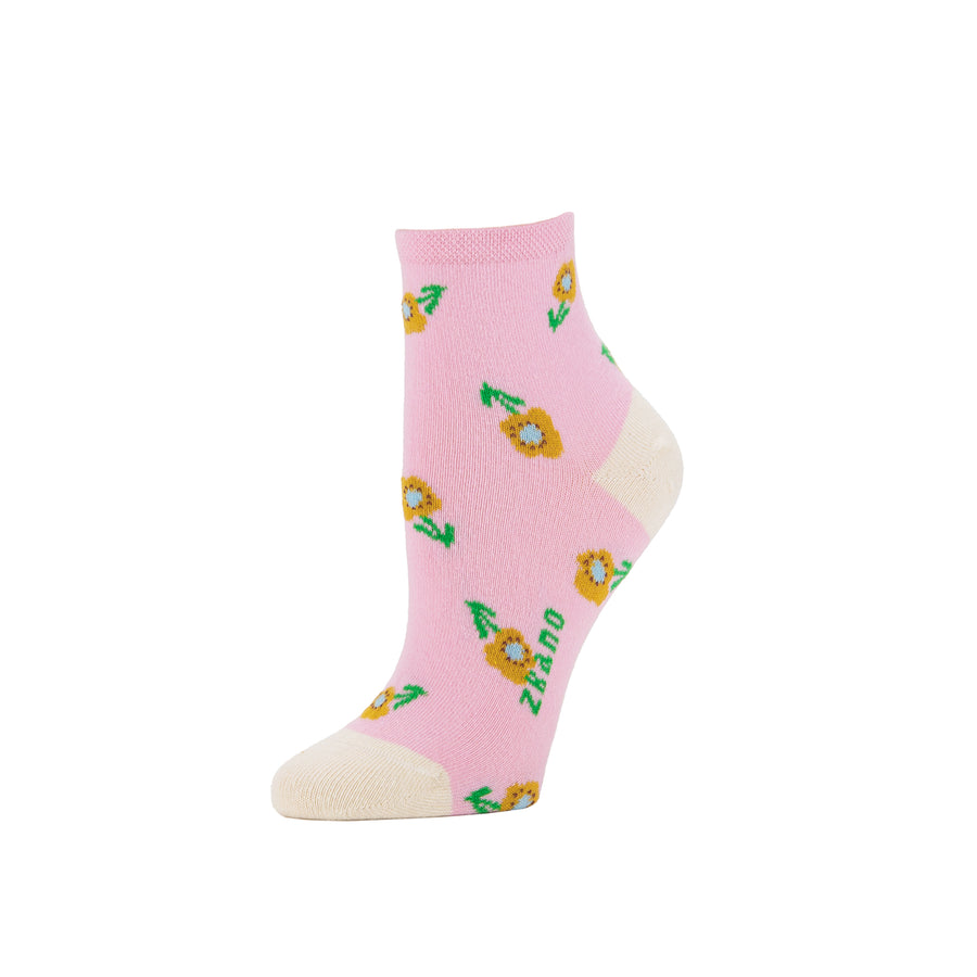 Zkano Tossed Poppies Anklet Socks
